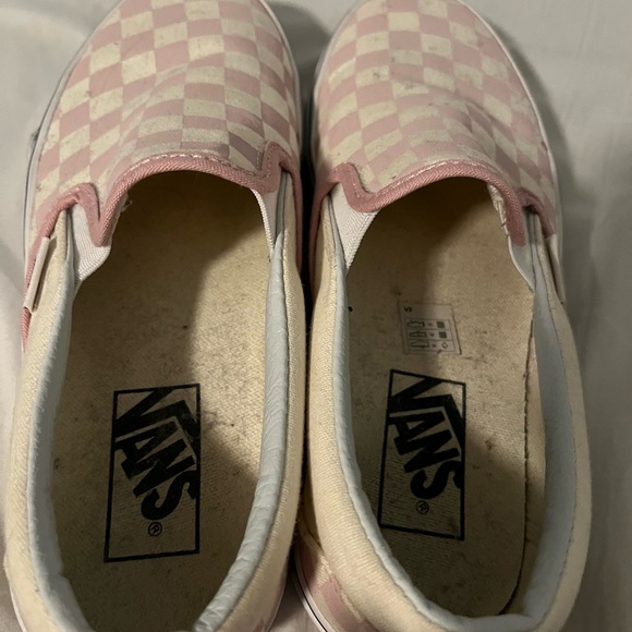 Vans Size 7 - Pink and White checkerboard slip ons - Picture 4 of 5